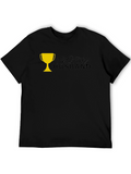 Trophy Husband Graphic Tee - Black Cotton Blend