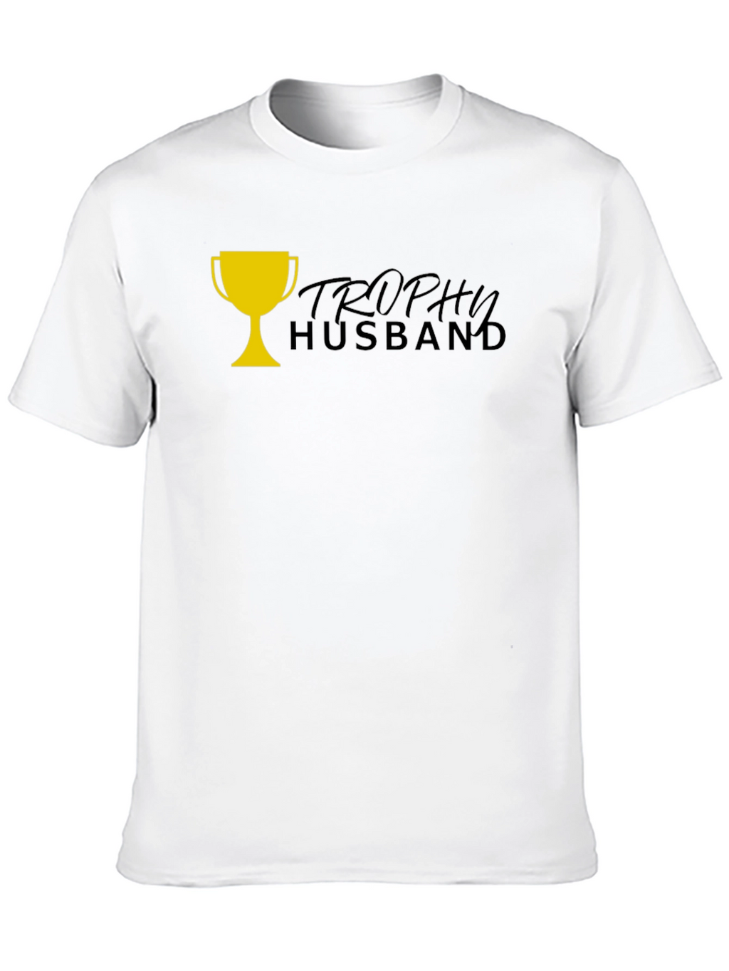 Trophy Husband Graphic Tee - Black Cotton Blend