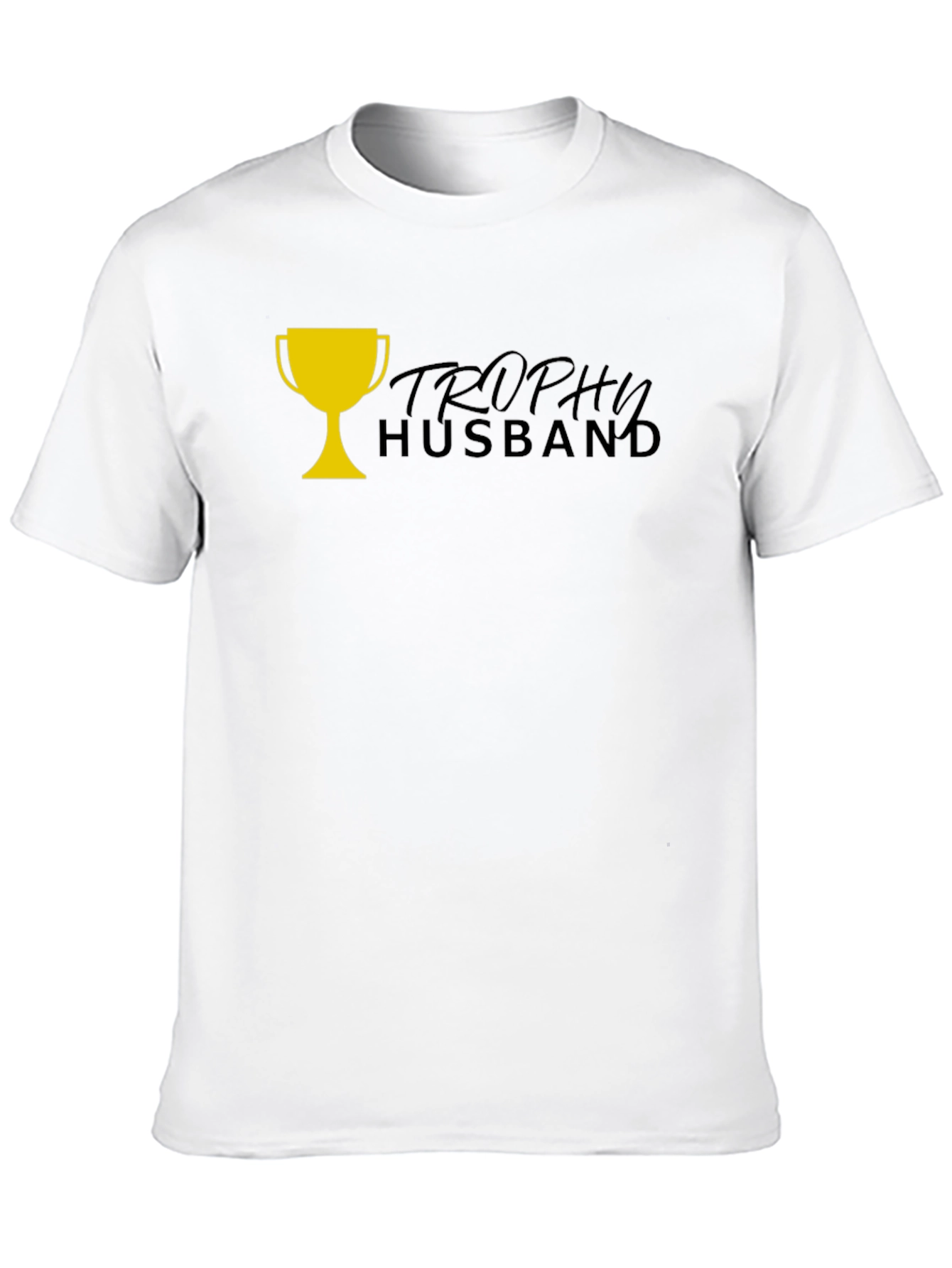 Trophy Husband Graphic Tee - Black Cotton Blend