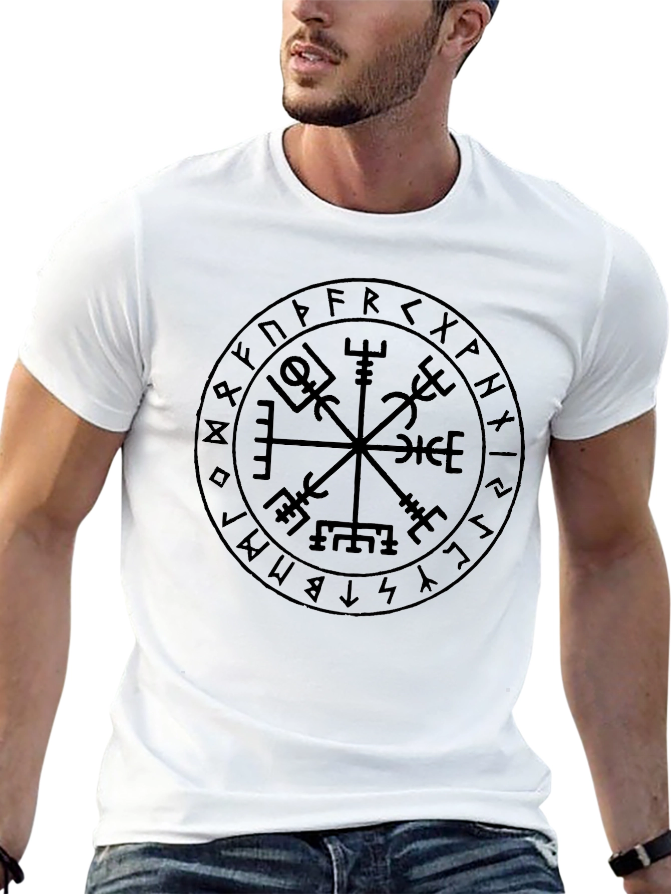 Vegvisir Compass T-Shirt - Viking Runes