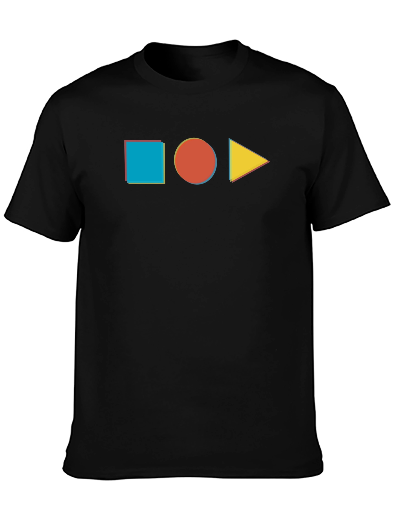 Geometric Shapes Graphic Tee - Modern Minimalist Design
