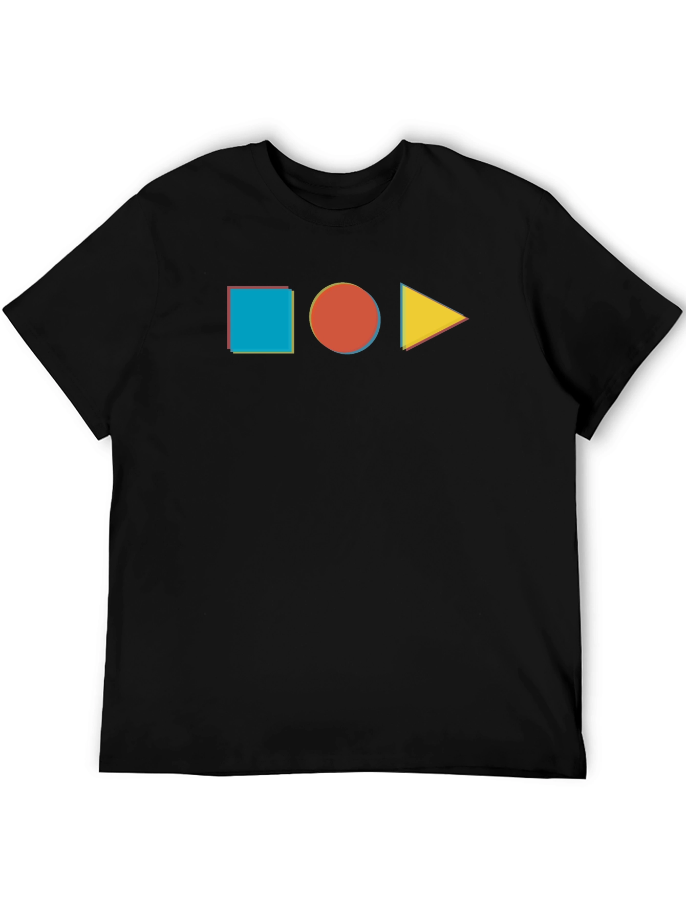 Geometric Shapes Graphic Tee - Modern Minimalist Design