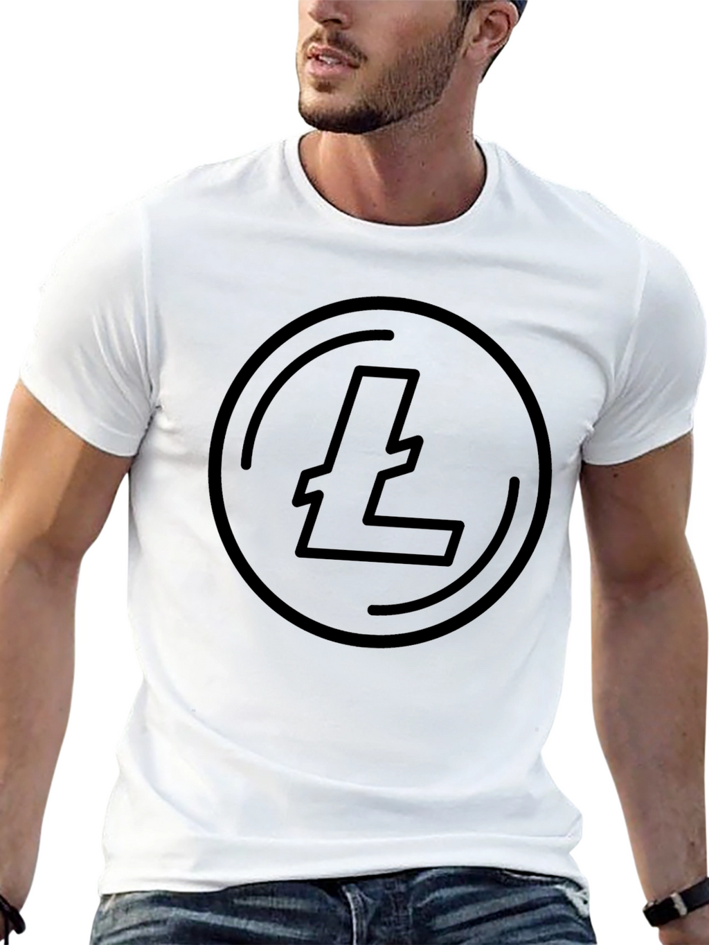 Litecoin Logo Black T-Shirt Crypto Fashion
