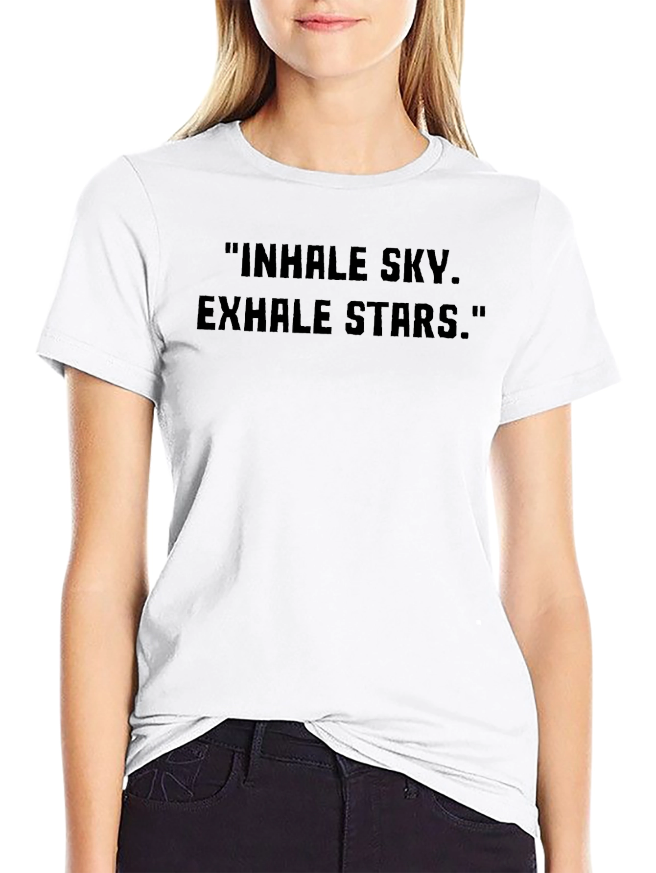 Inhale Sky Exhale Stars Graphic T-Shirt