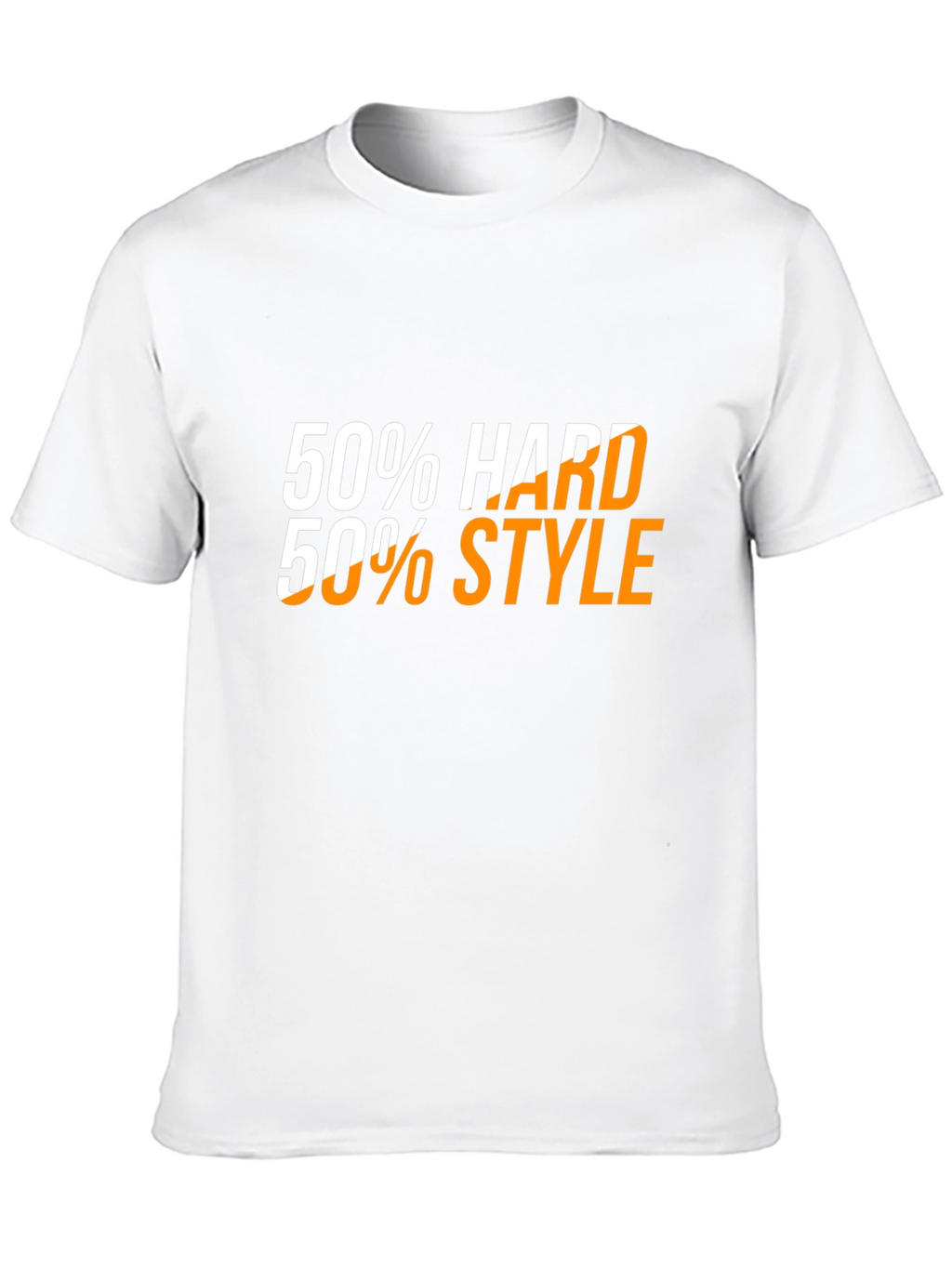 50% Hard 50% Style Black Graphic Tee