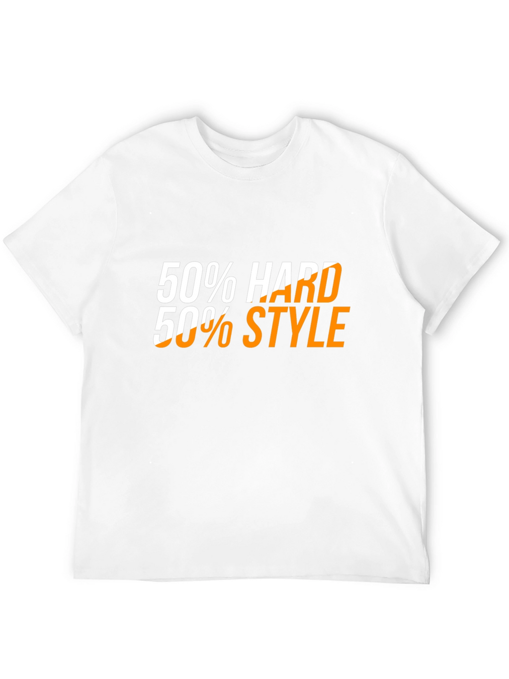 50% Hard 50% Style Black Graphic Tee