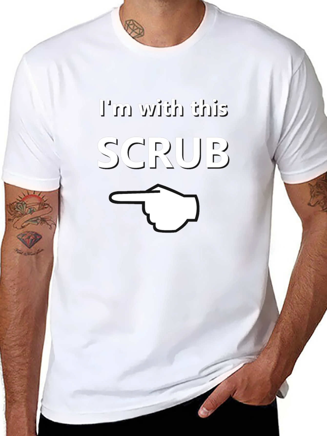 Im With This Scrub Novelty Graphic T-Shirt