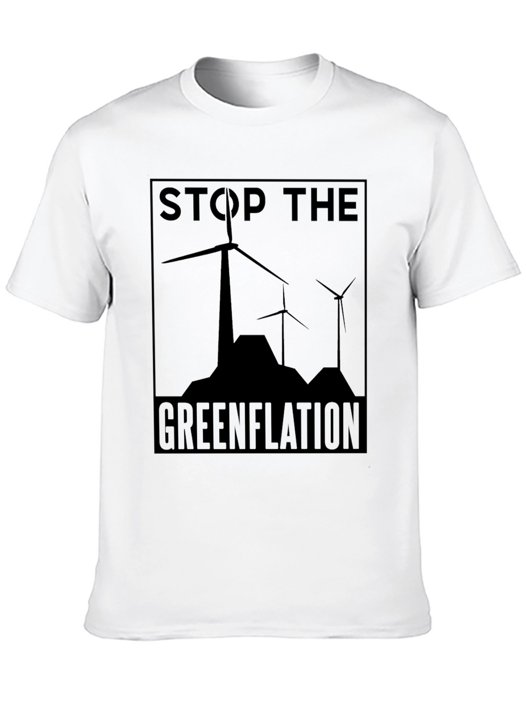 Stop Greenflation Wind Turbine Graphic Tee
