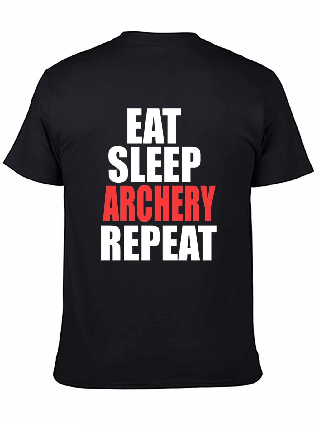 Eat Sleep Archery Repeat Graphic Tee - Black