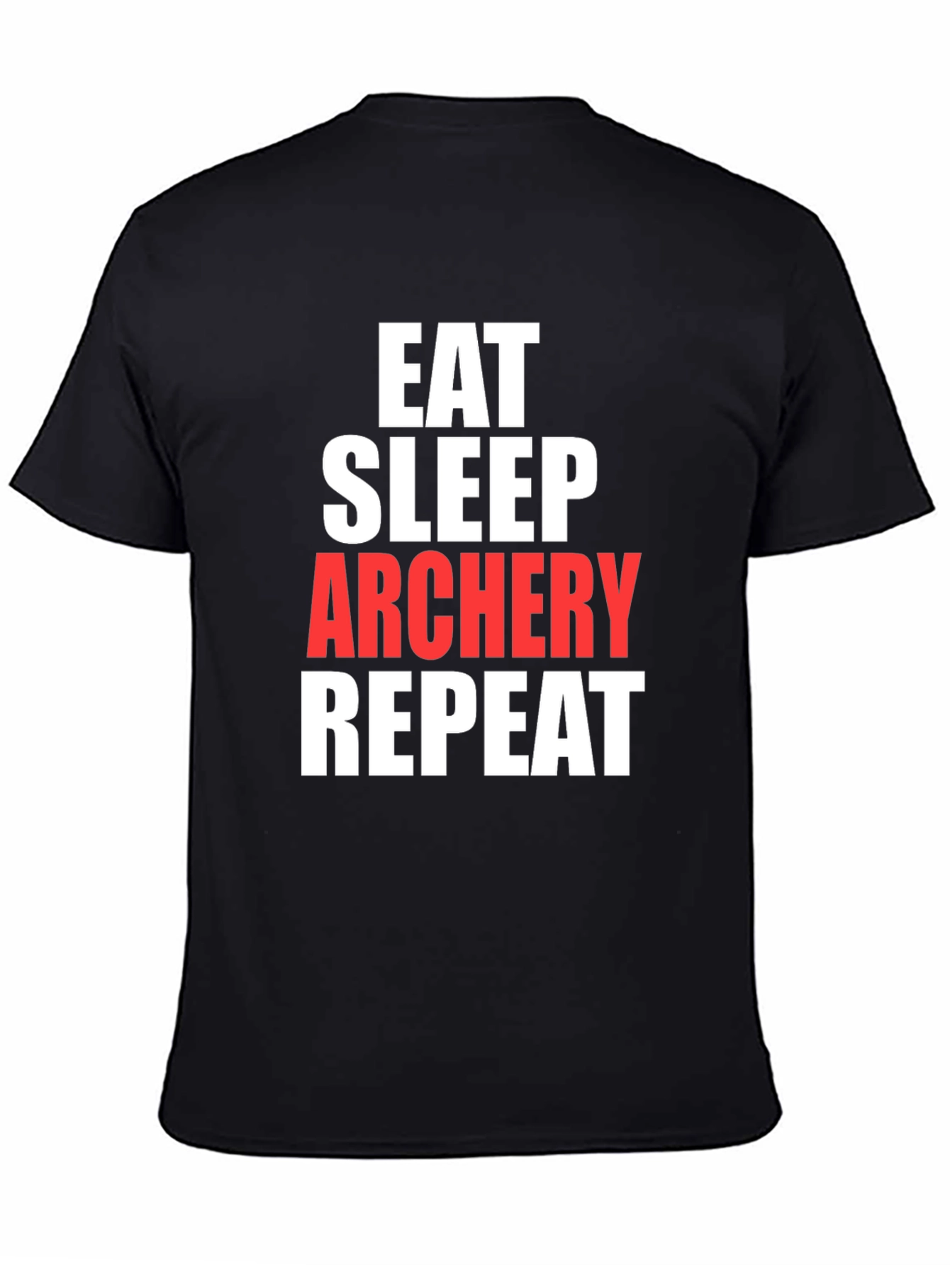 Eat Sleep Archery Repeat Graphic Tee - Black