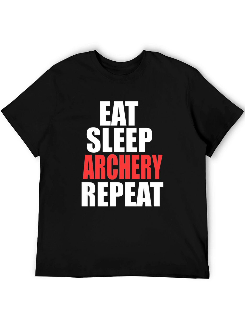 Eat Sleep Archery Repeat Graphic Tee - Black