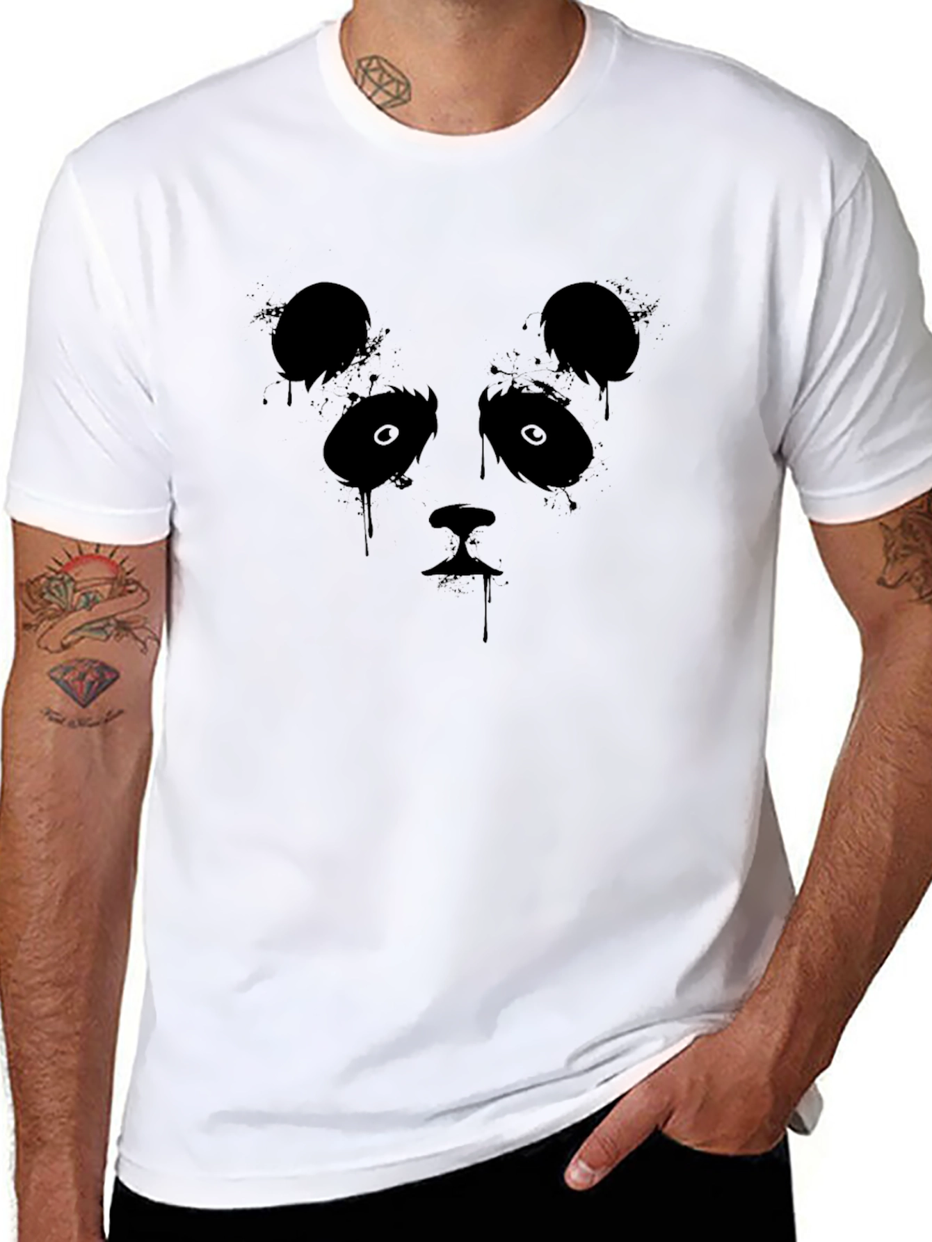 Panda Graphic Black T-Shirt