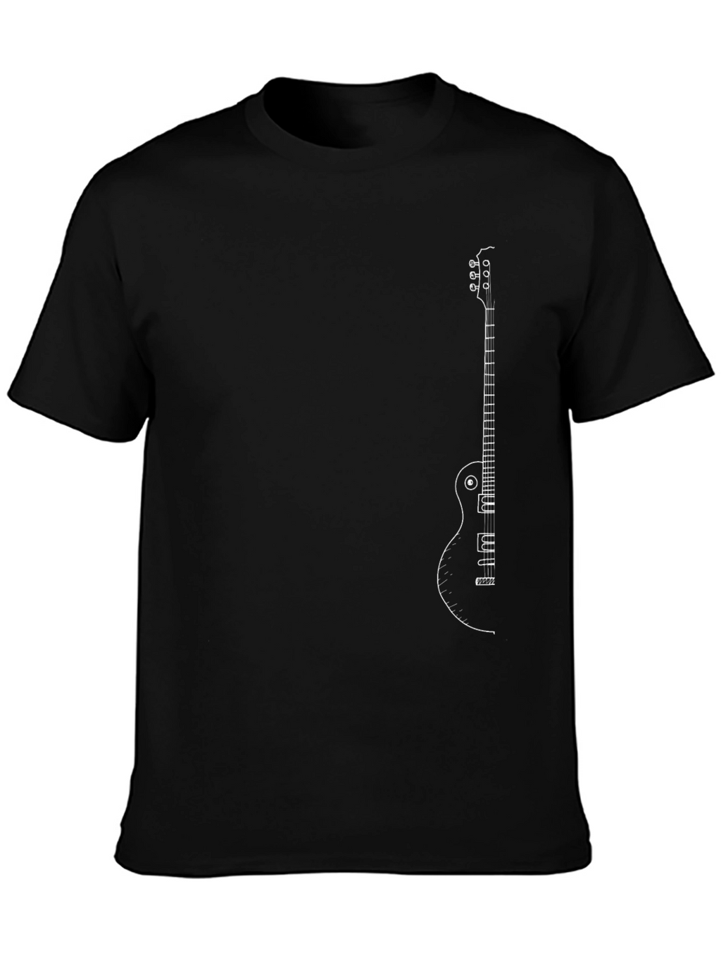 Guitar Graphic Black T-Shirt - Musician Style