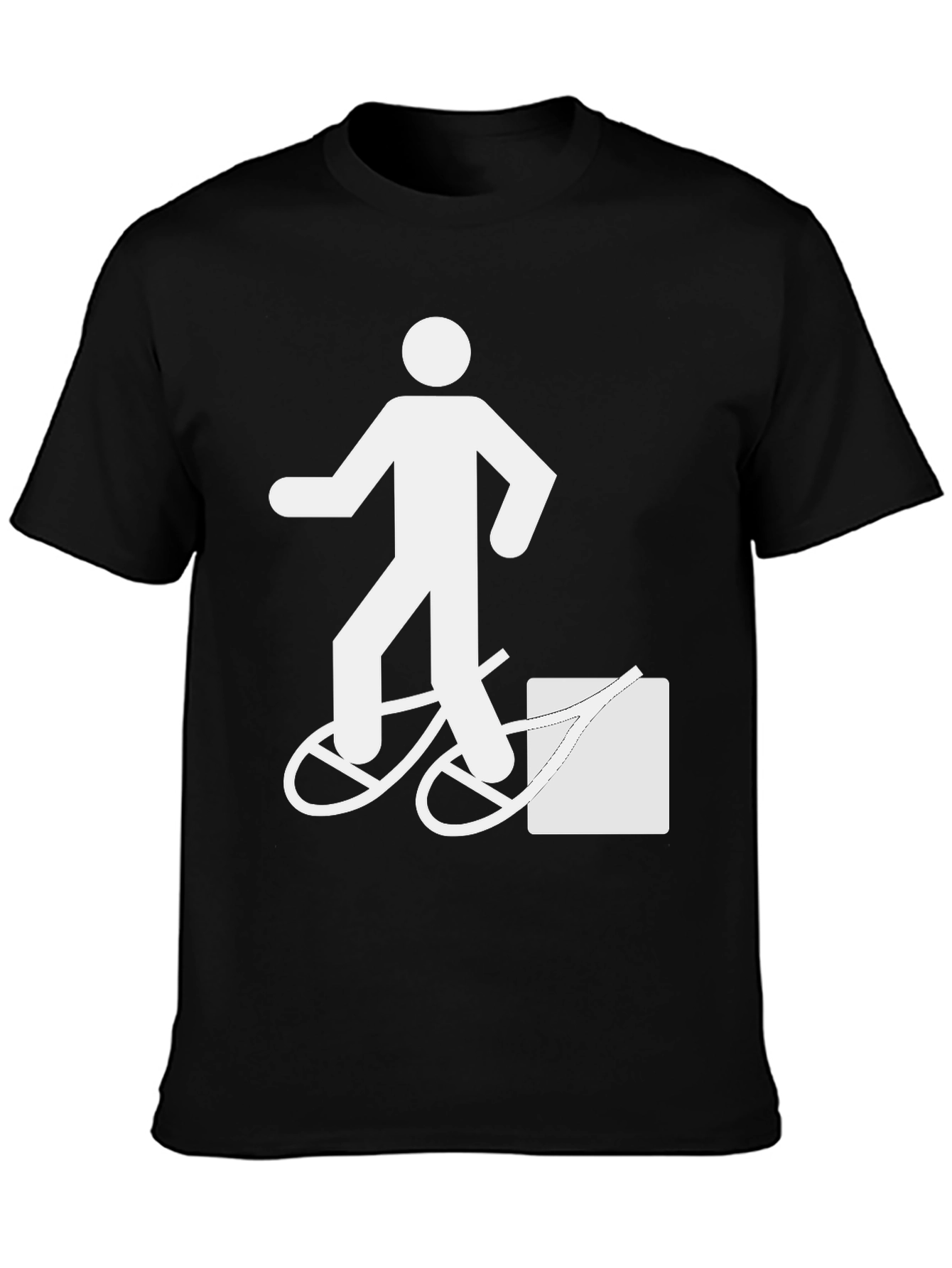 Funny T-Shirt: Man Walking Bike Fail Graphic Tee
