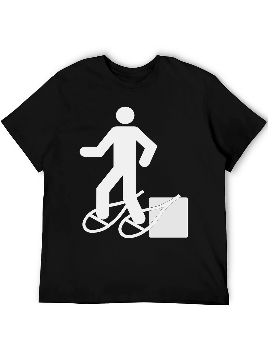 Funny T-Shirt: Man Walking Bike Fail Graphic Tee