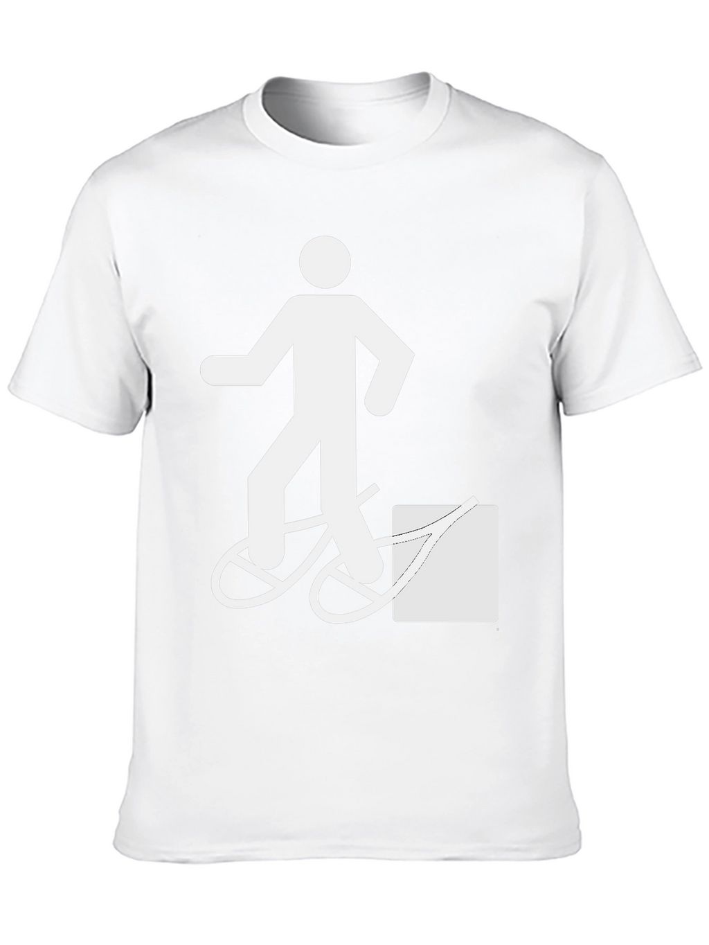 Funny T-Shirt: Man Walking Bike Fail Graphic Tee