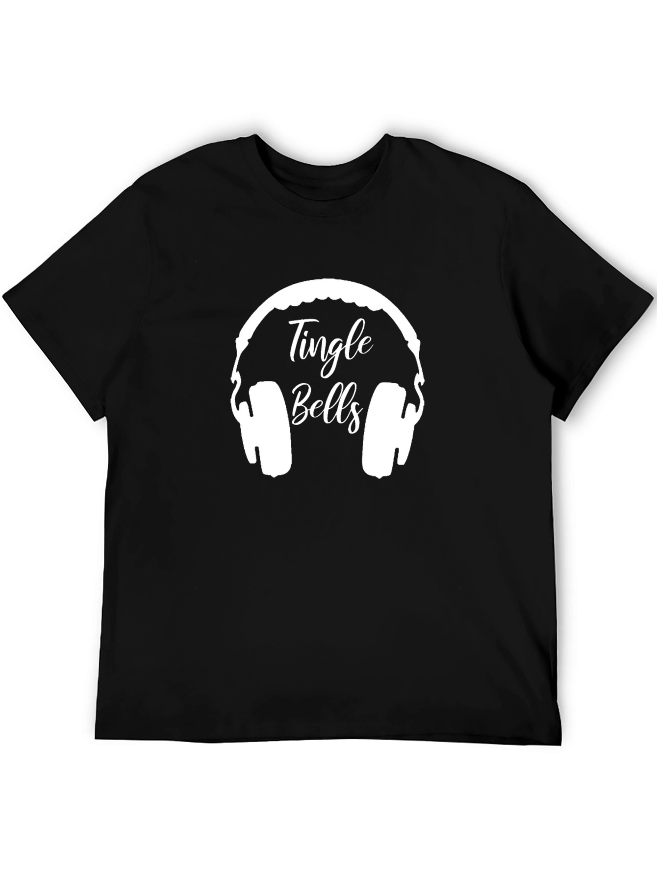 Tingle Bells Headphones Graphic Tee - Holiday Apparel