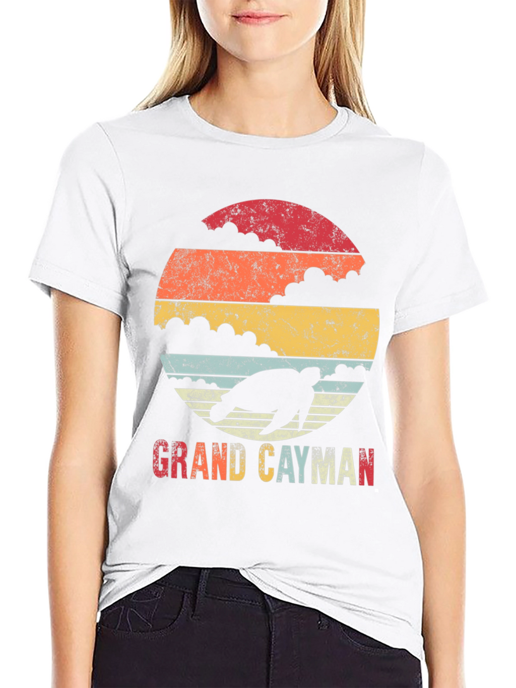 Grand Cayman Turtle Retro Graphic Tee