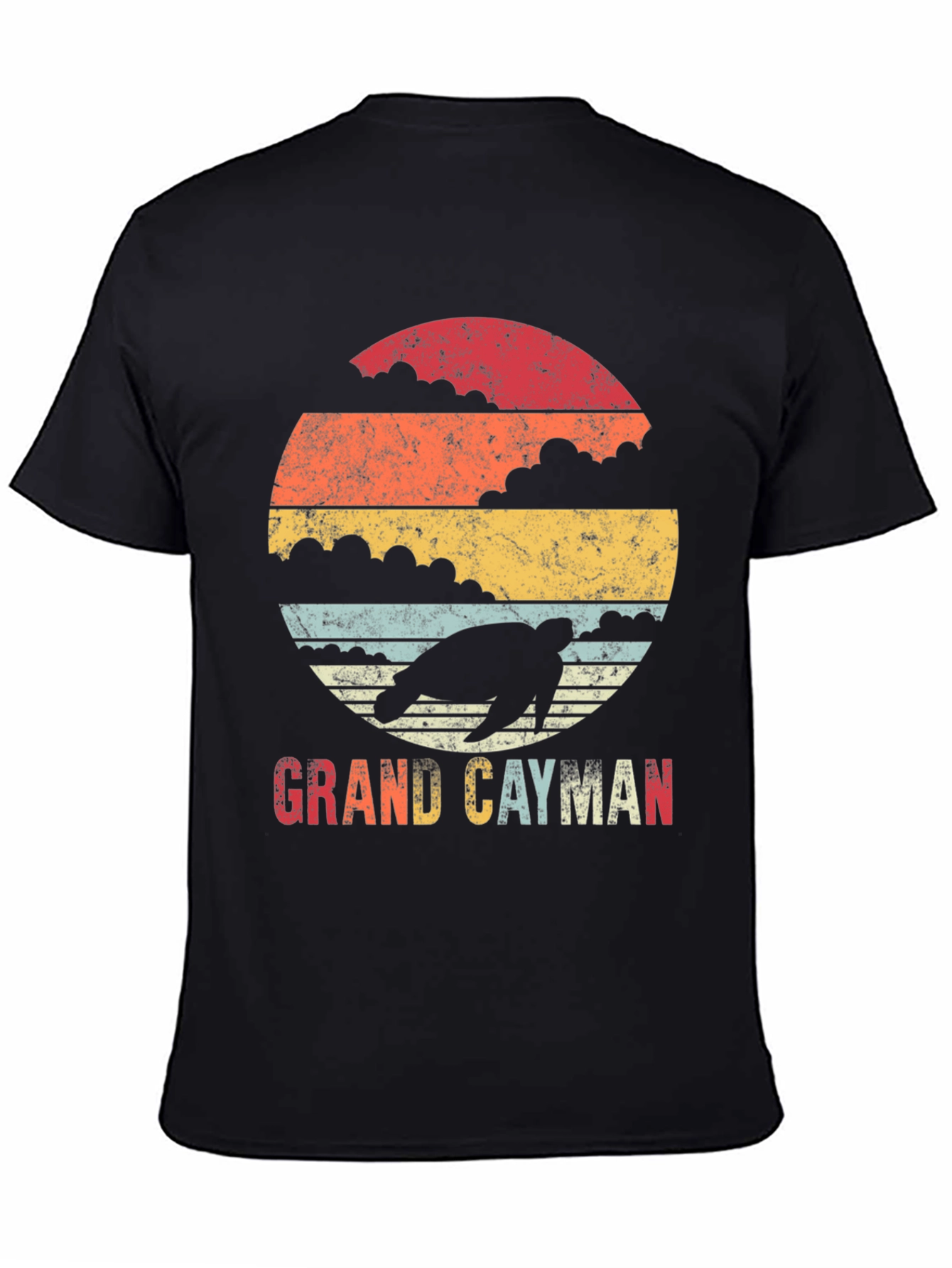 Grand Cayman Turtle Retro Graphic Tee