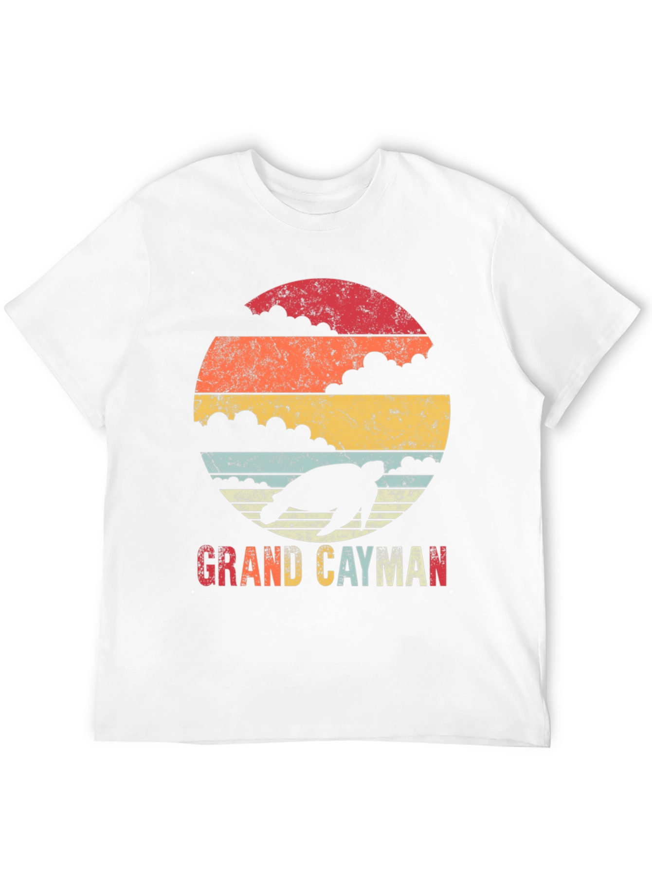 Grand Cayman Turtle Retro Graphic Tee