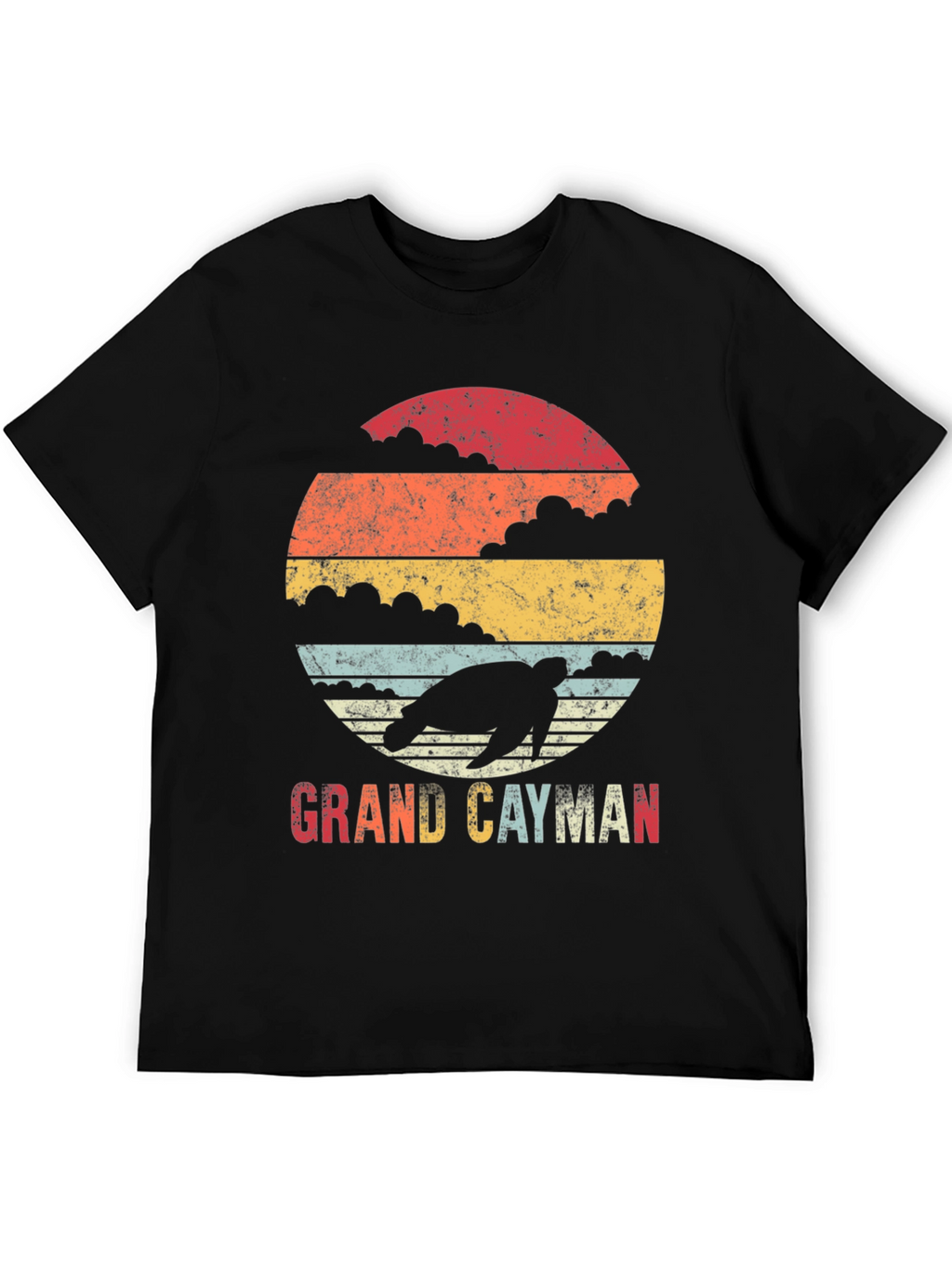 Grand Cayman Turtle Retro Graphic Tee