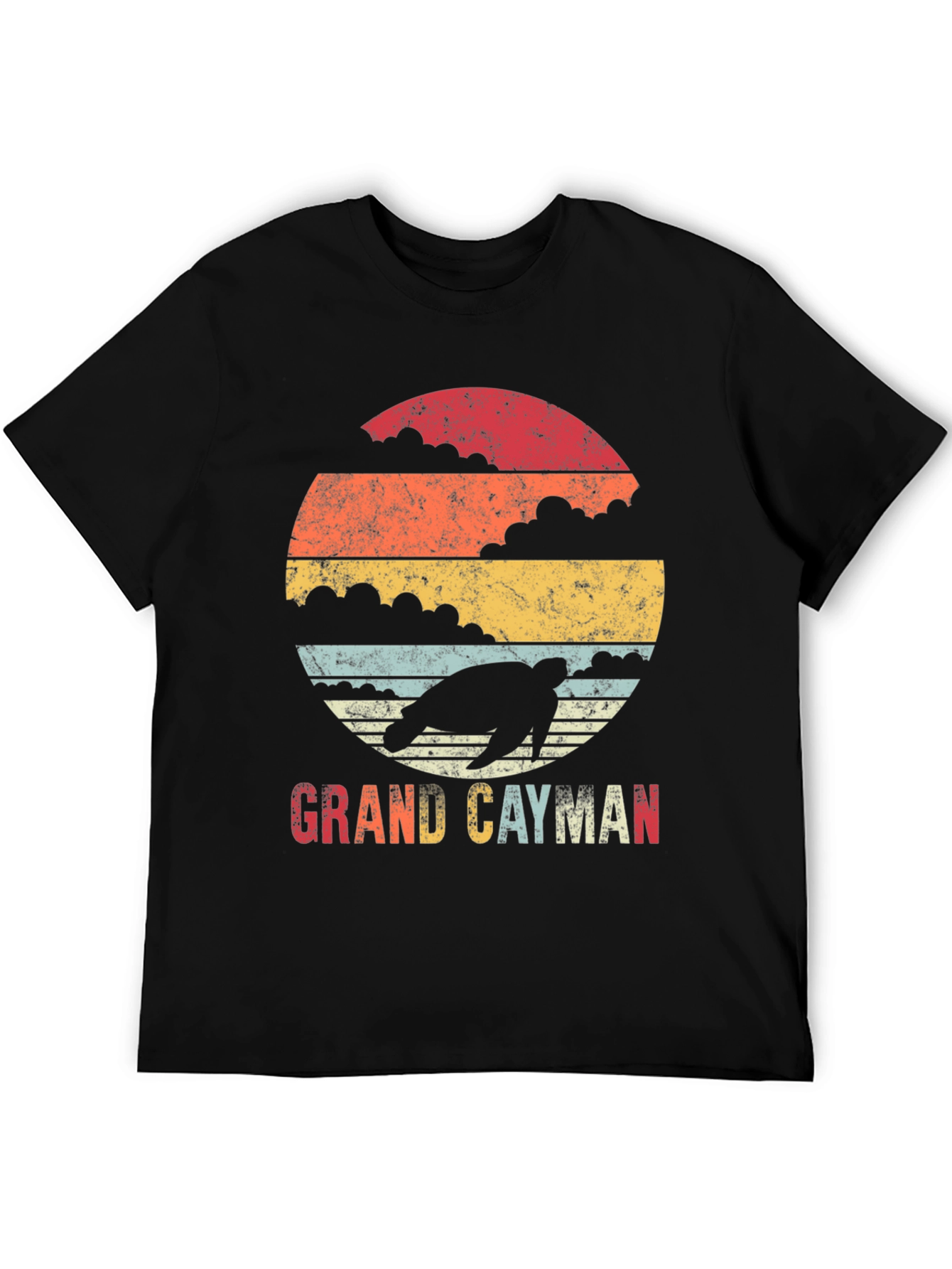 Grand Cayman Turtle Retro Graphic Tee