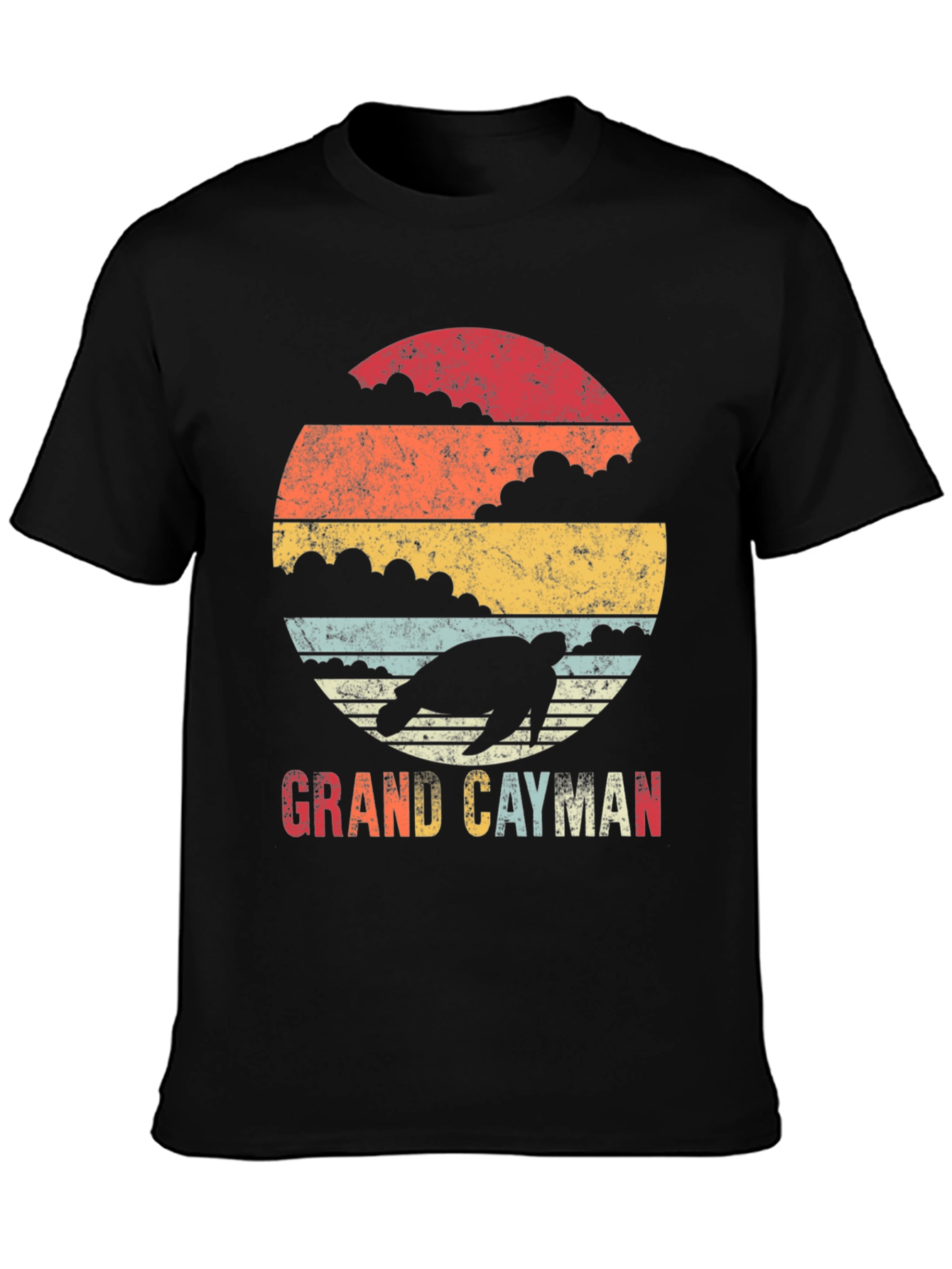 Grand Cayman Turtle Retro Graphic Tee