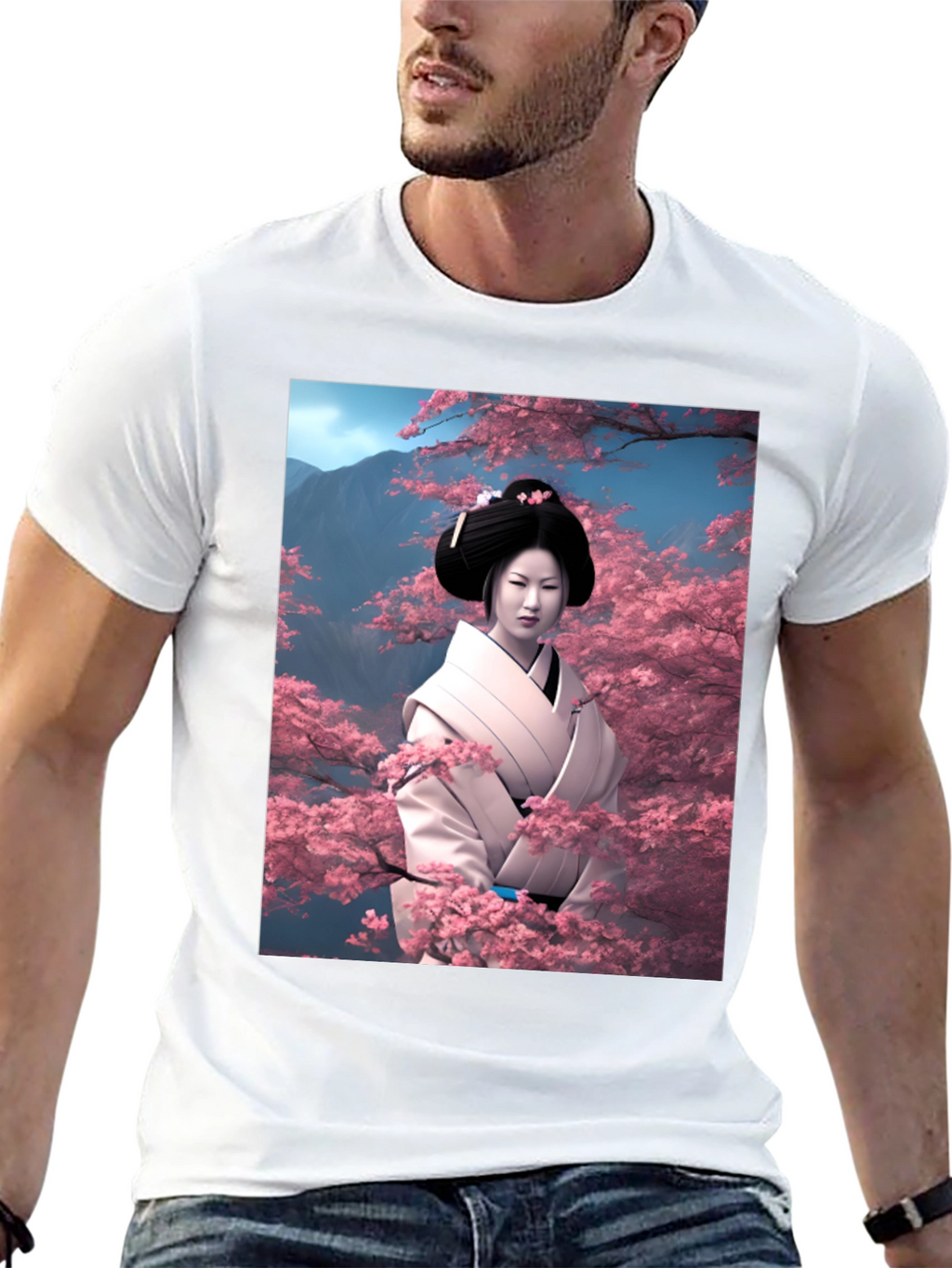 Geisha Cherry Blossom T-Shirt