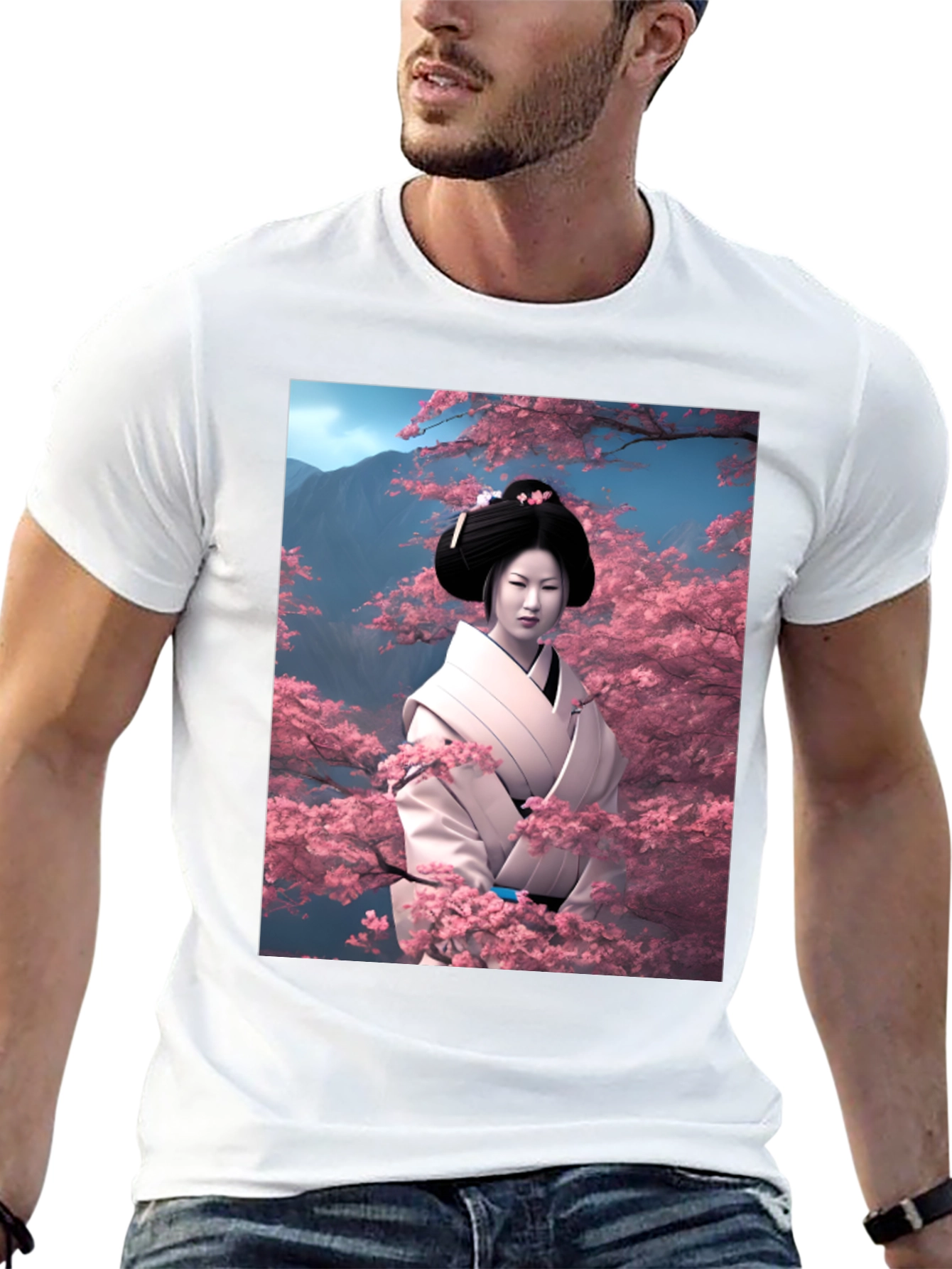 Geisha Cherry Blossom T-Shirt