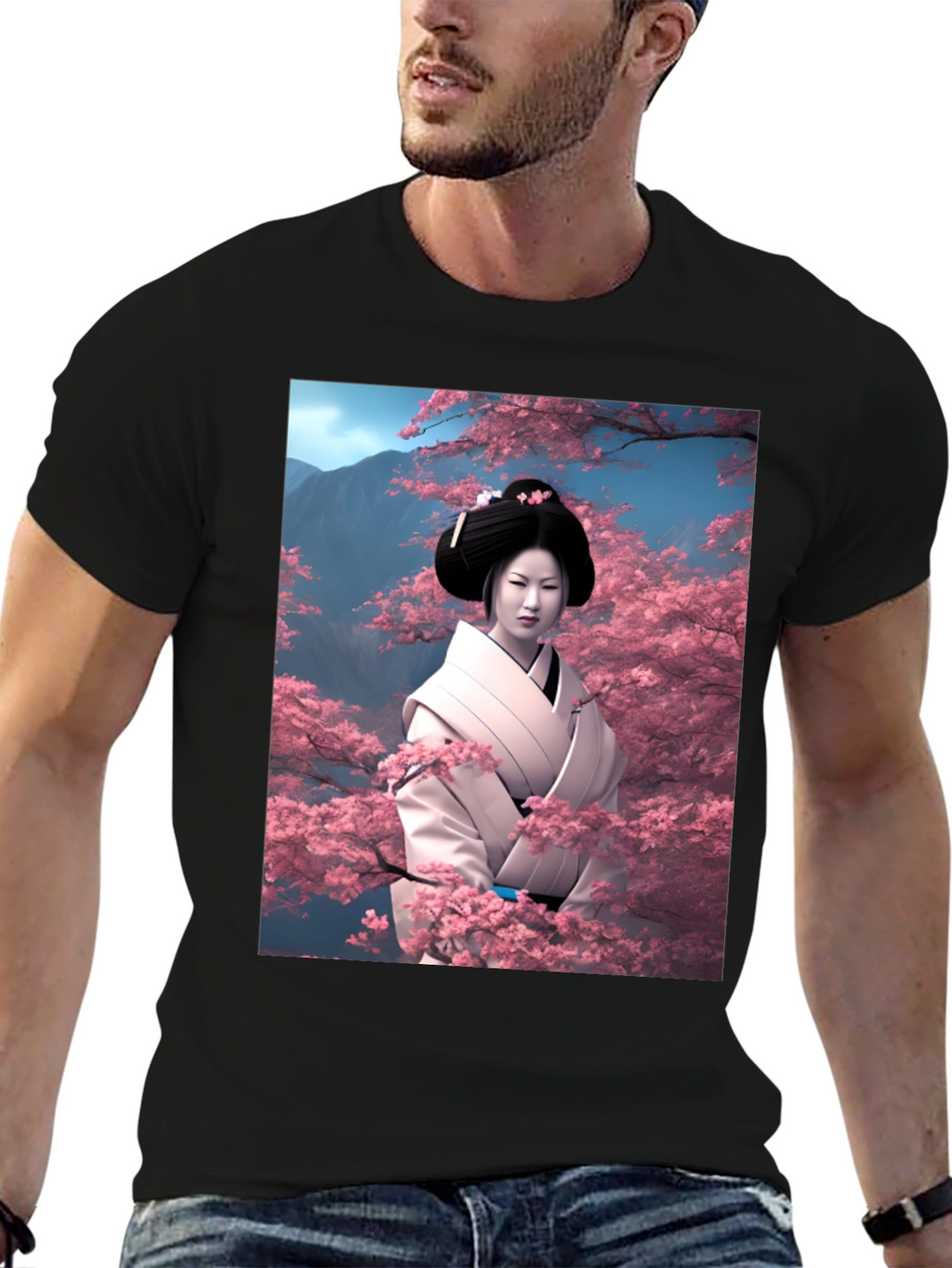 Geisha Cherry Blossom T-Shirt