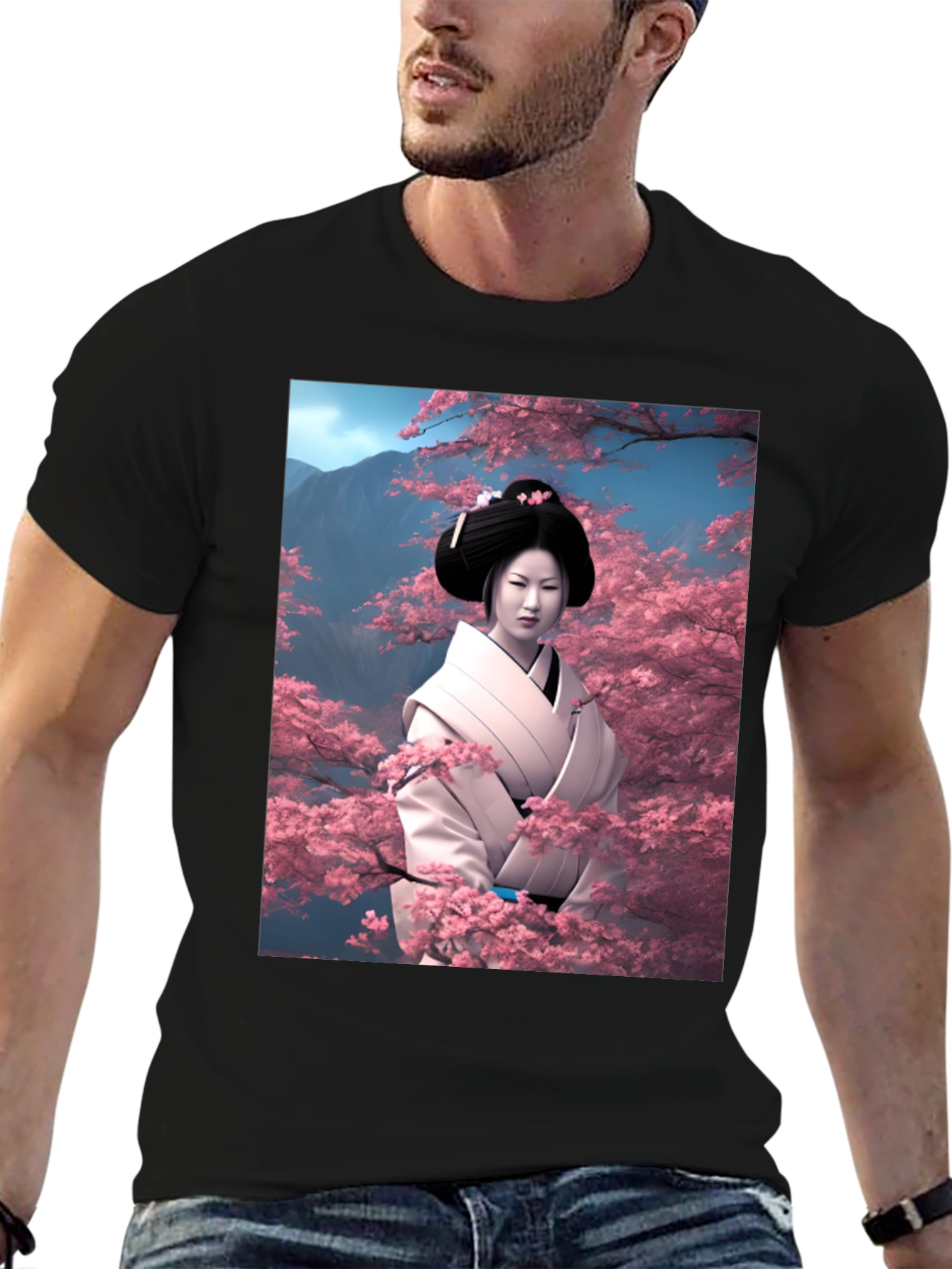 Geisha Cherry Blossom T-Shirt