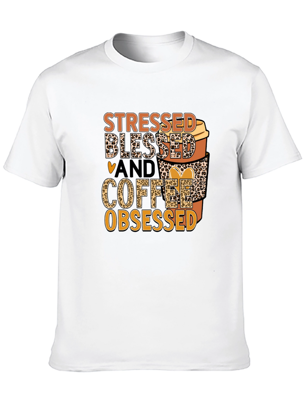 Stressed Blessed Coffee Obsessed Graphic Tee