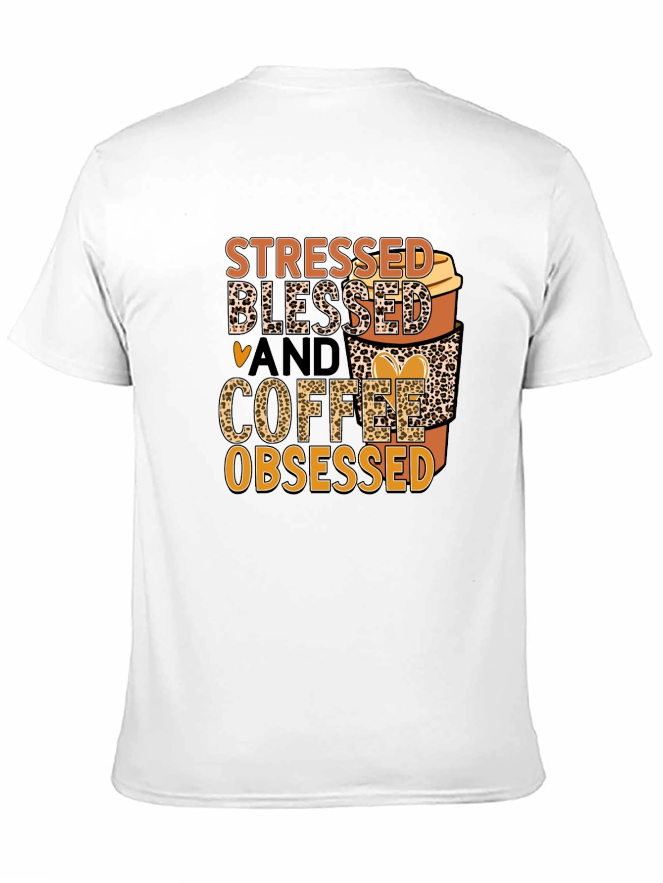 Stressed Blessed Coffee Obsessed Graphic Tee