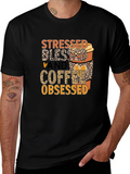 Stressed Blessed Coffee Obsessed Graphic Tee