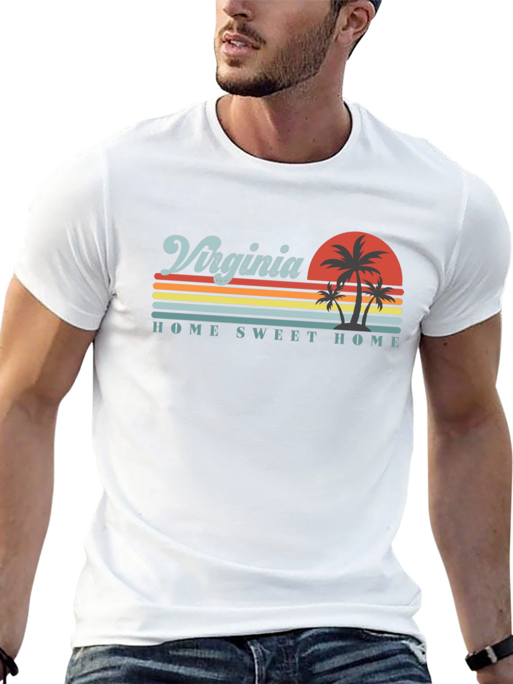 Virginia Home Sweet Home Retro Graphic T-Shirt
