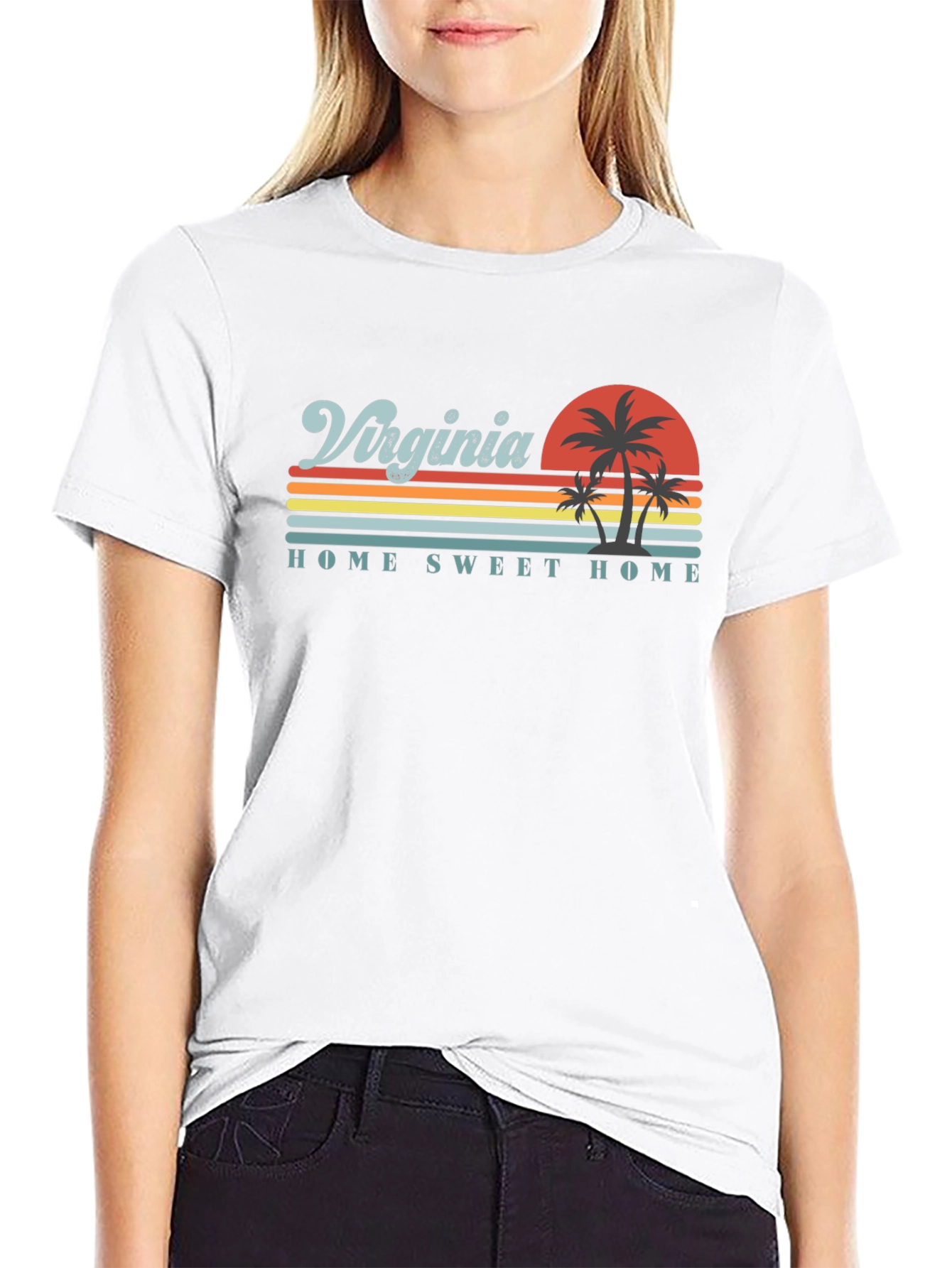 Virginia Home Sweet Home Retro Graphic T-Shirt