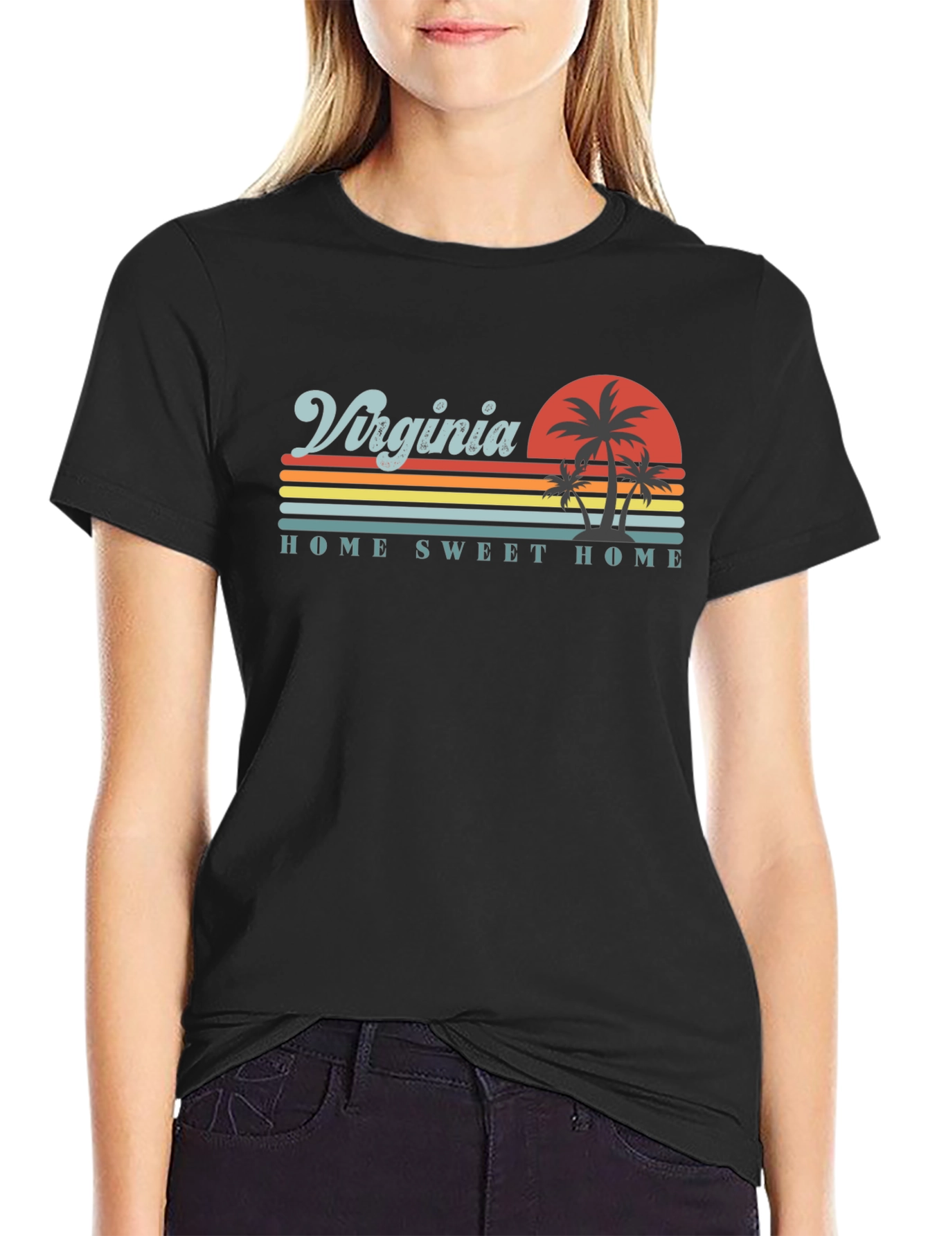 Virginia Home Sweet Home Retro Graphic T-Shirt