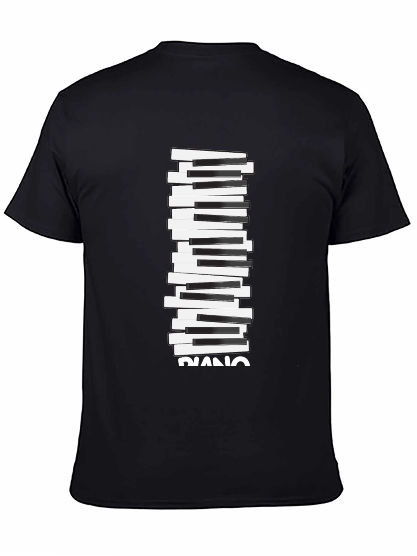 Piano Keys Graphic Tee - Black
