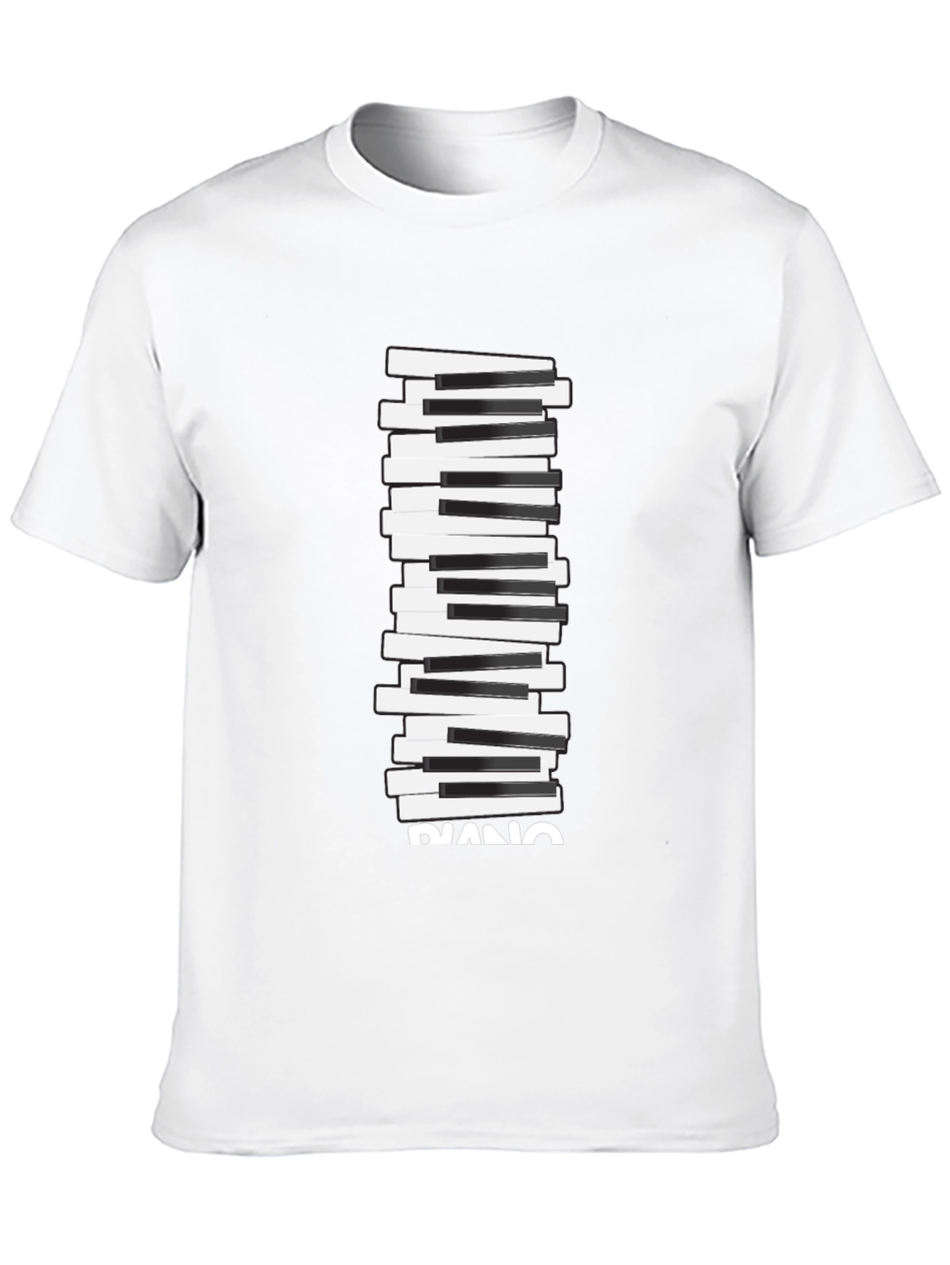 Piano Keys Graphic Tee - Black