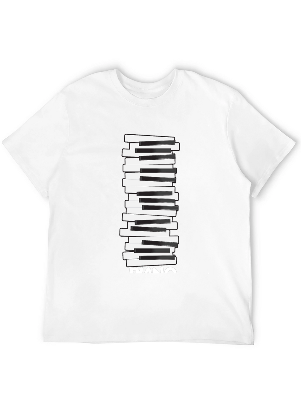 Piano Keys Graphic Tee - Black
