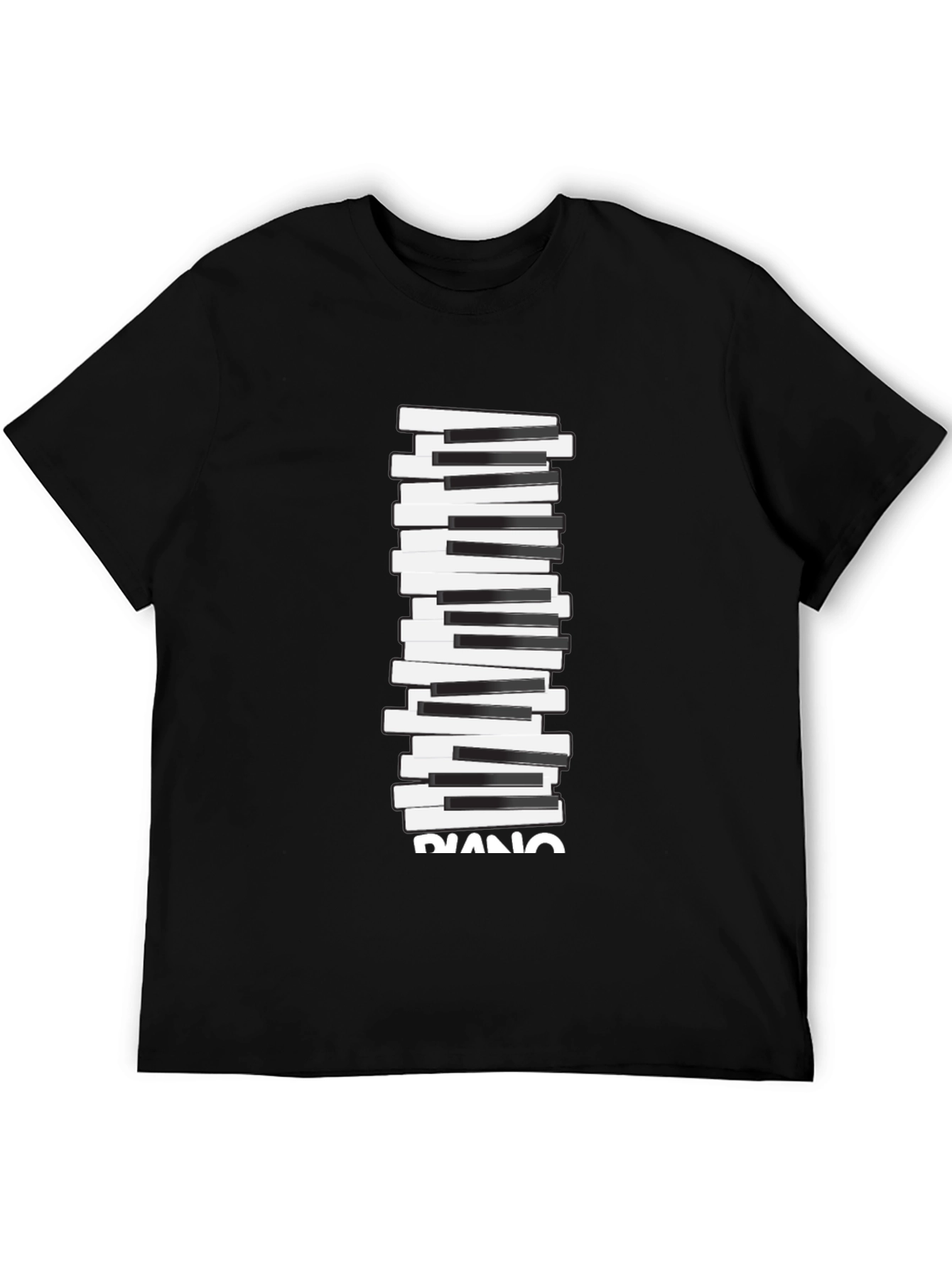Piano Keys Graphic Tee - Black