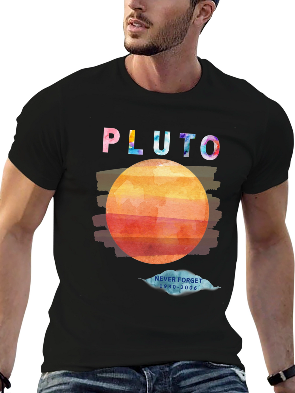 Retro Pluto Graphic T-Shirt - Never Forget 1930-2006