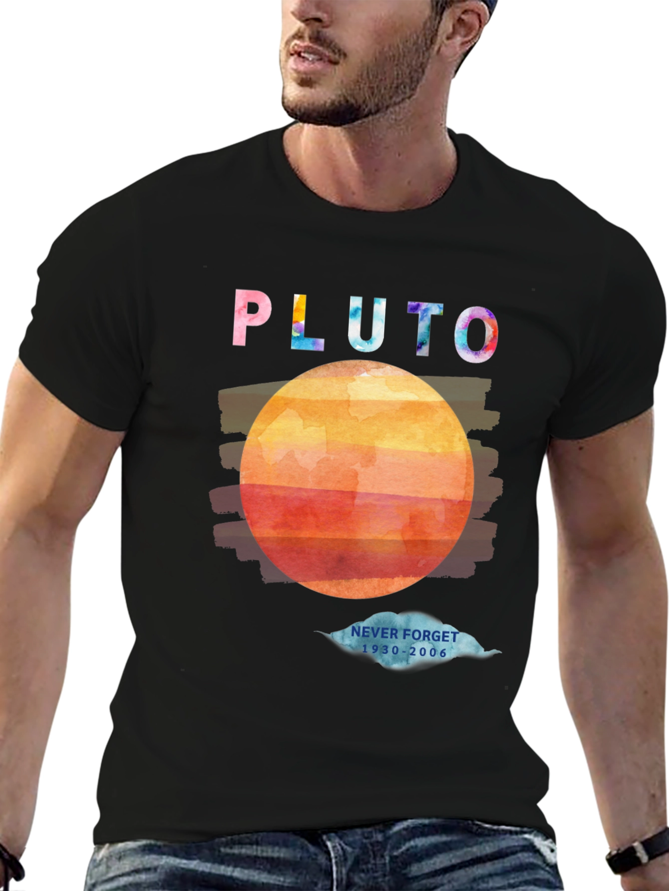 Retro Pluto Graphic T-Shirt - Never Forget 1930-2006