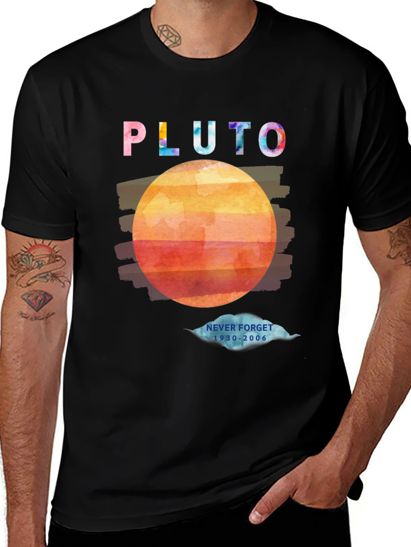 Retro Pluto Graphic T-Shirt - Never Forget 1930-2006