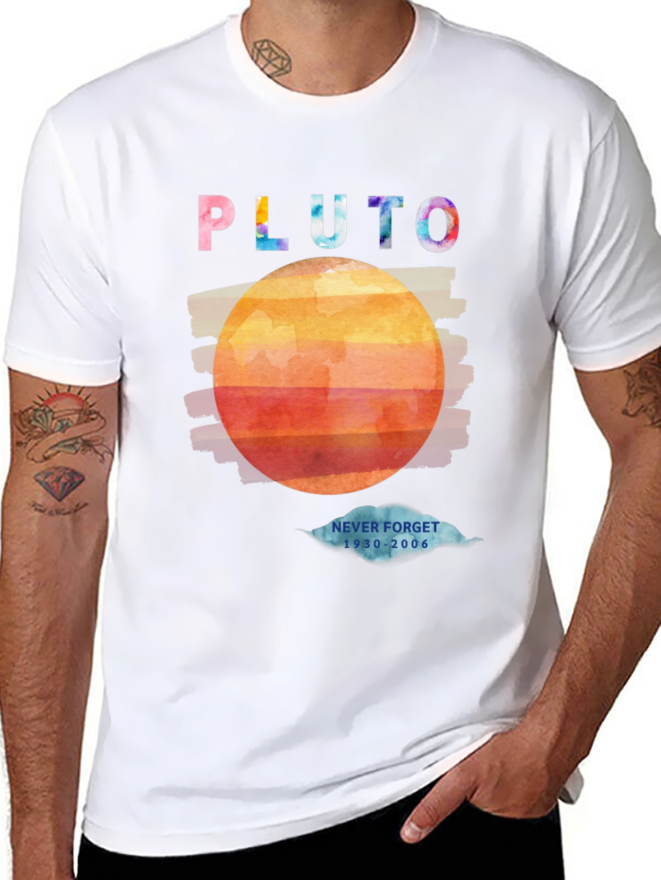 Retro Pluto Graphic T-Shirt - Never Forget 1930-2006
