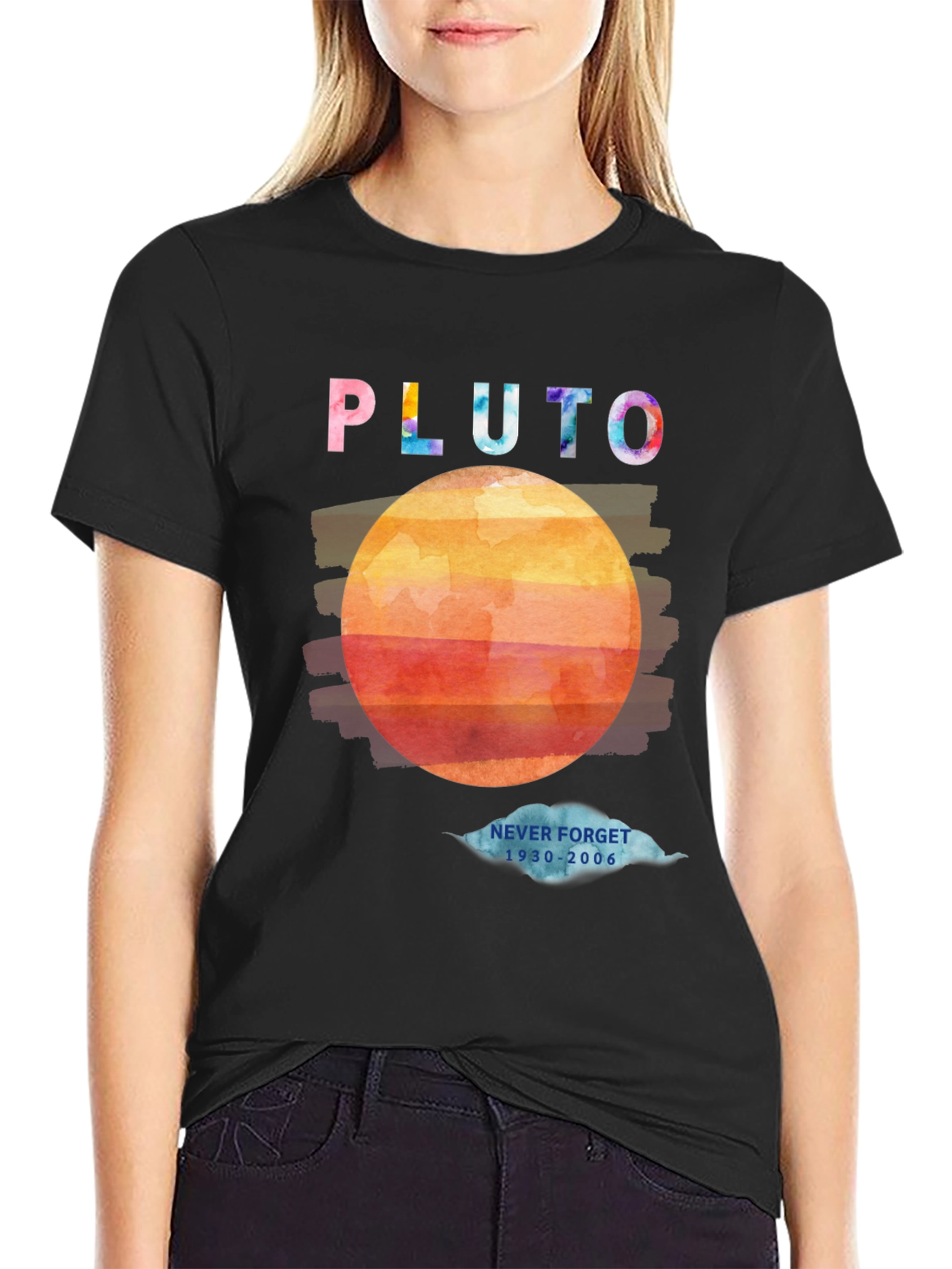 Retro Pluto Graphic T-Shirt - Never Forget 1930-2006