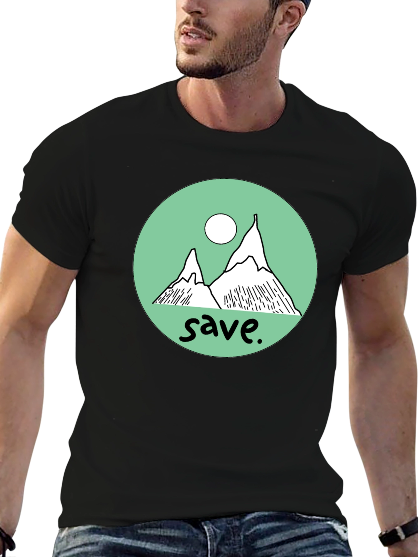 Save the Mountains Graphic Tee - Black