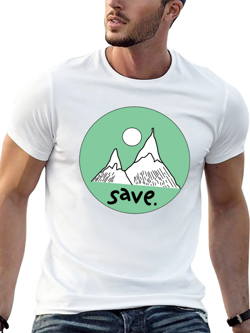 Save the Mountains Graphic Tee - Black
