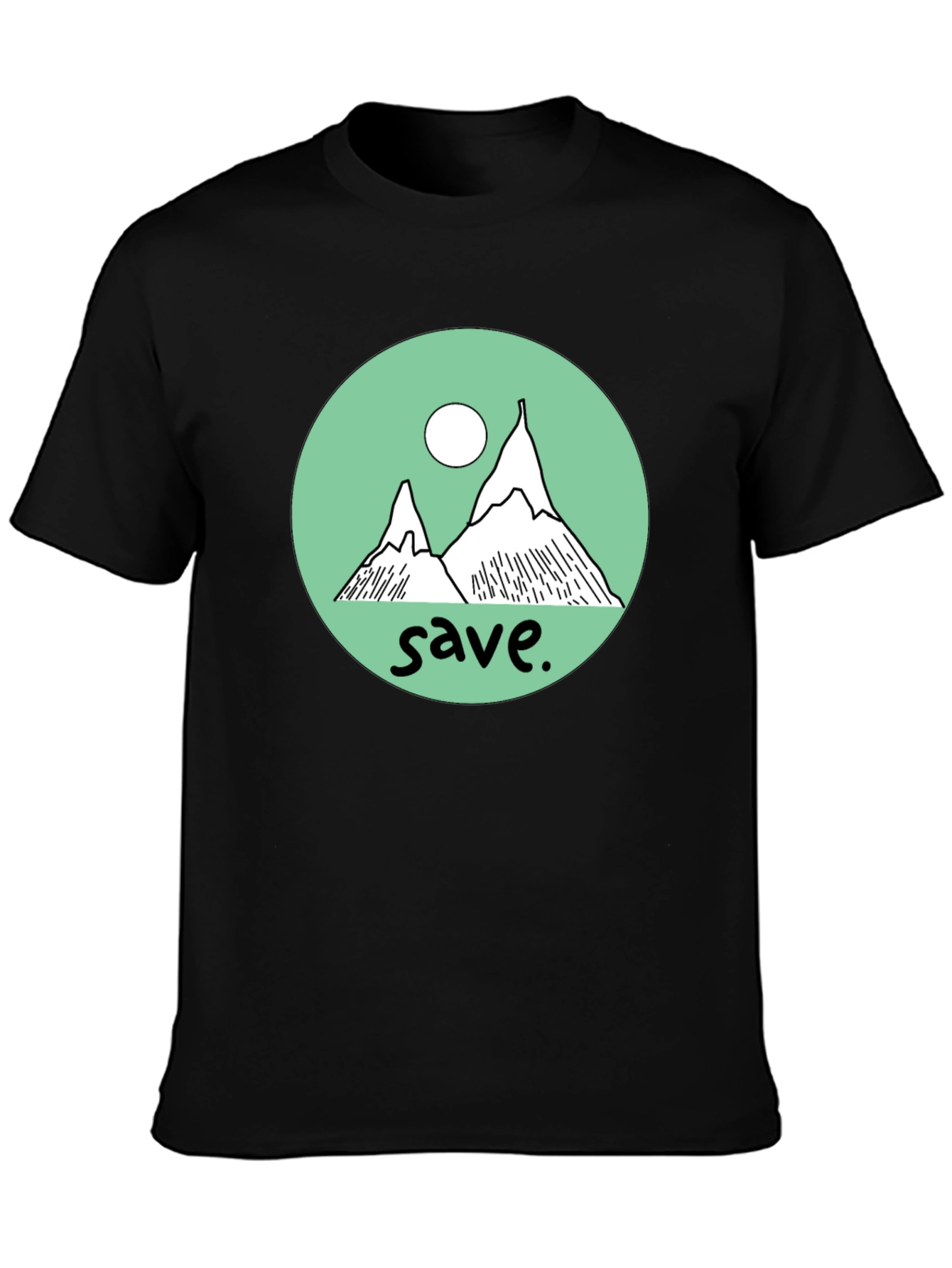 Save the Mountains Graphic Tee - Black