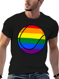 LGBT Rainbow Basketball Graphic Tee